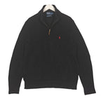 Polo Ralph Lauren Cotton Quarter-Zip Sweater – Black