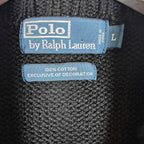 Polo Ralph Lauren Cotton Quarter-Zip Sweater – Black