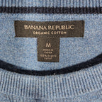 Blue Organic Cotton Crewneck Sweater