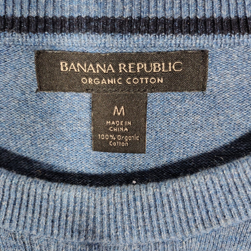 Blue Organic Cotton Crewneck Sweater