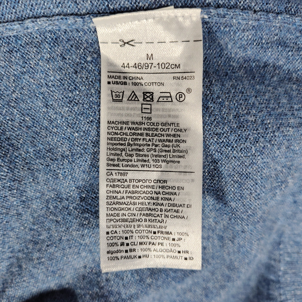 Blue Organic Cotton Crewneck Sweater