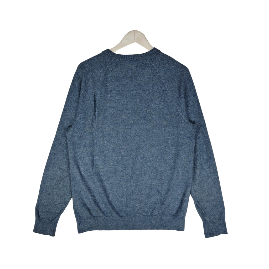 Blue Organic Cotton Crewneck Sweater
