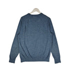Blue Organic Cotton Crewneck Sweater