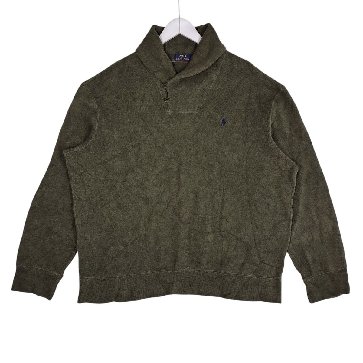 Polo Ralph Lauren Shawl Collar Cotton Sweatshirt – Charcoal Gray