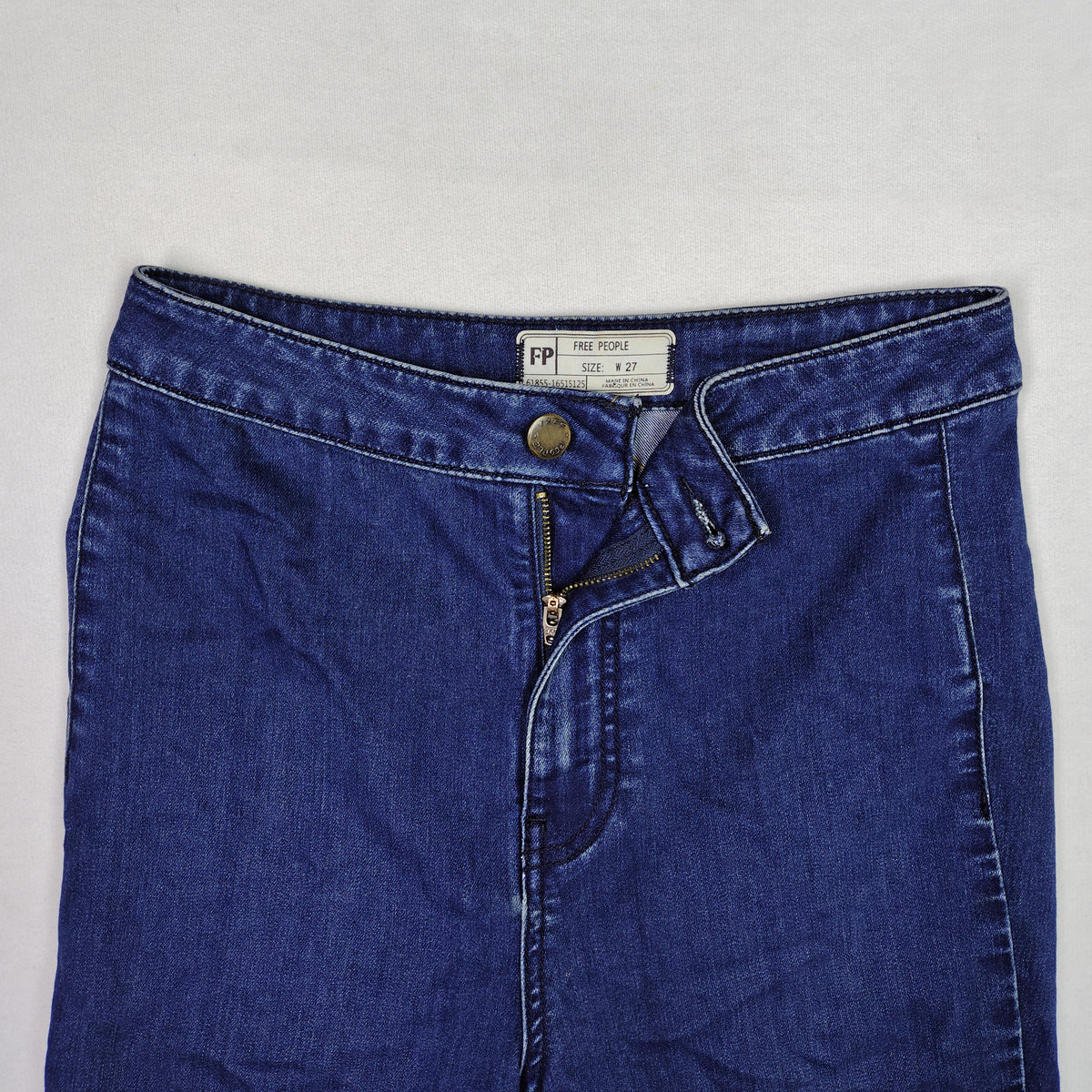 Free People High-Rise Flare Jeans – Dark Blue