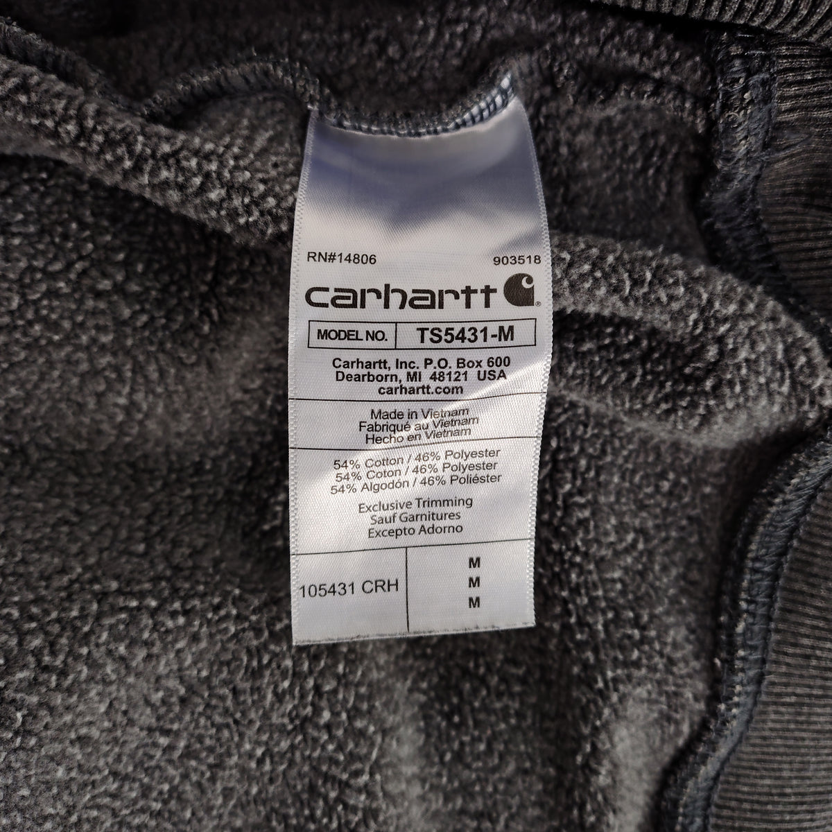Carhartt Rain Defender Graphic Pullover Hoodie – Charcoal Heather
