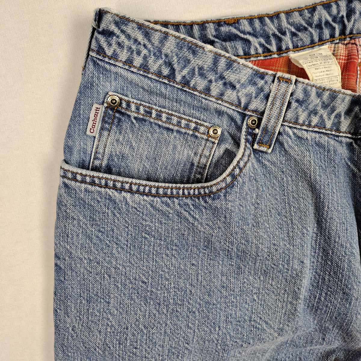 Carhartt Flannel-Lined Straight-Leg Jeans