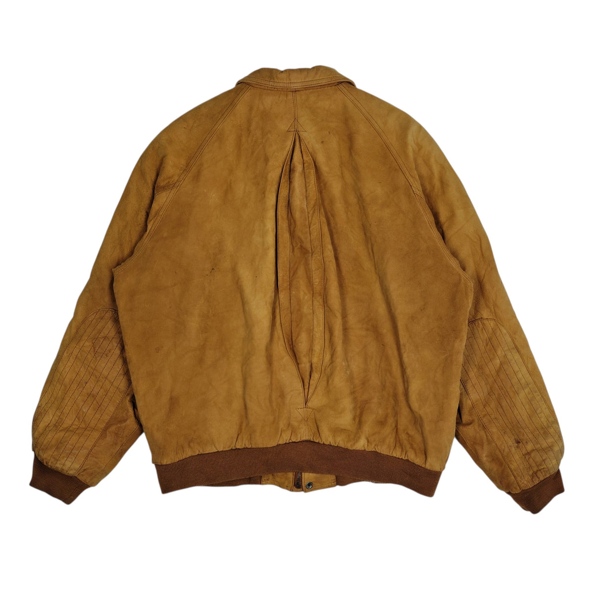 Marlboro Adventure Team Leather Bomber Jacket – Tan Brown