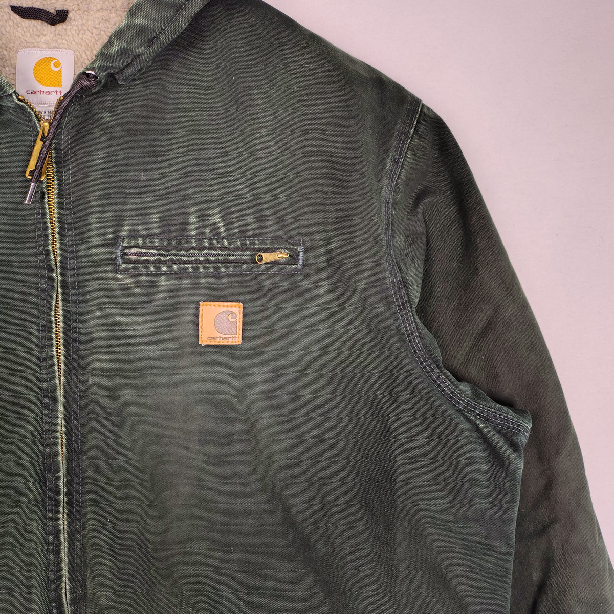 Carhartt J141 Sherpa-Lined Hooded Jacket – Spruce Green