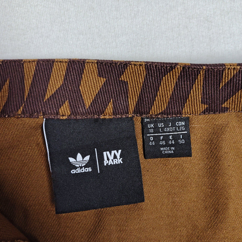 adidas x IVY PARK Monogram Cargo Mini Skirt – Brown