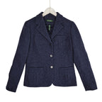 Lauren Ralph Lauren Navy Wool Tweed Blazer