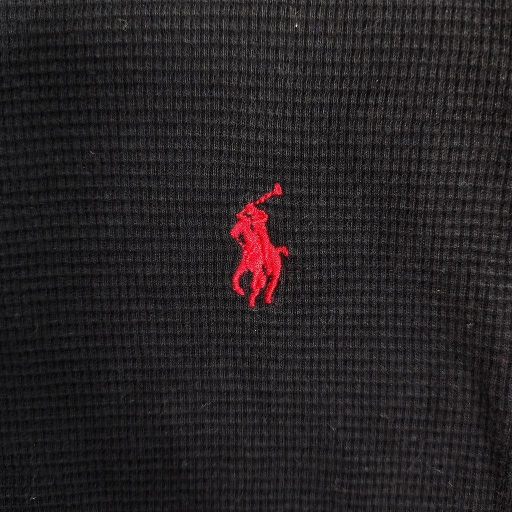 Polo Ralph Lauren Black Waffle Knit Thermal Shirt Men’s Large