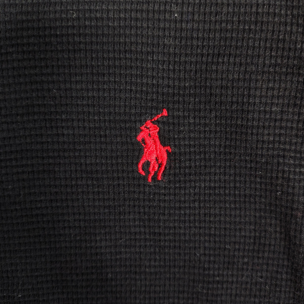 Polo Ralph Lauren Black Waffle Knit Thermal Shirt Men’s Large