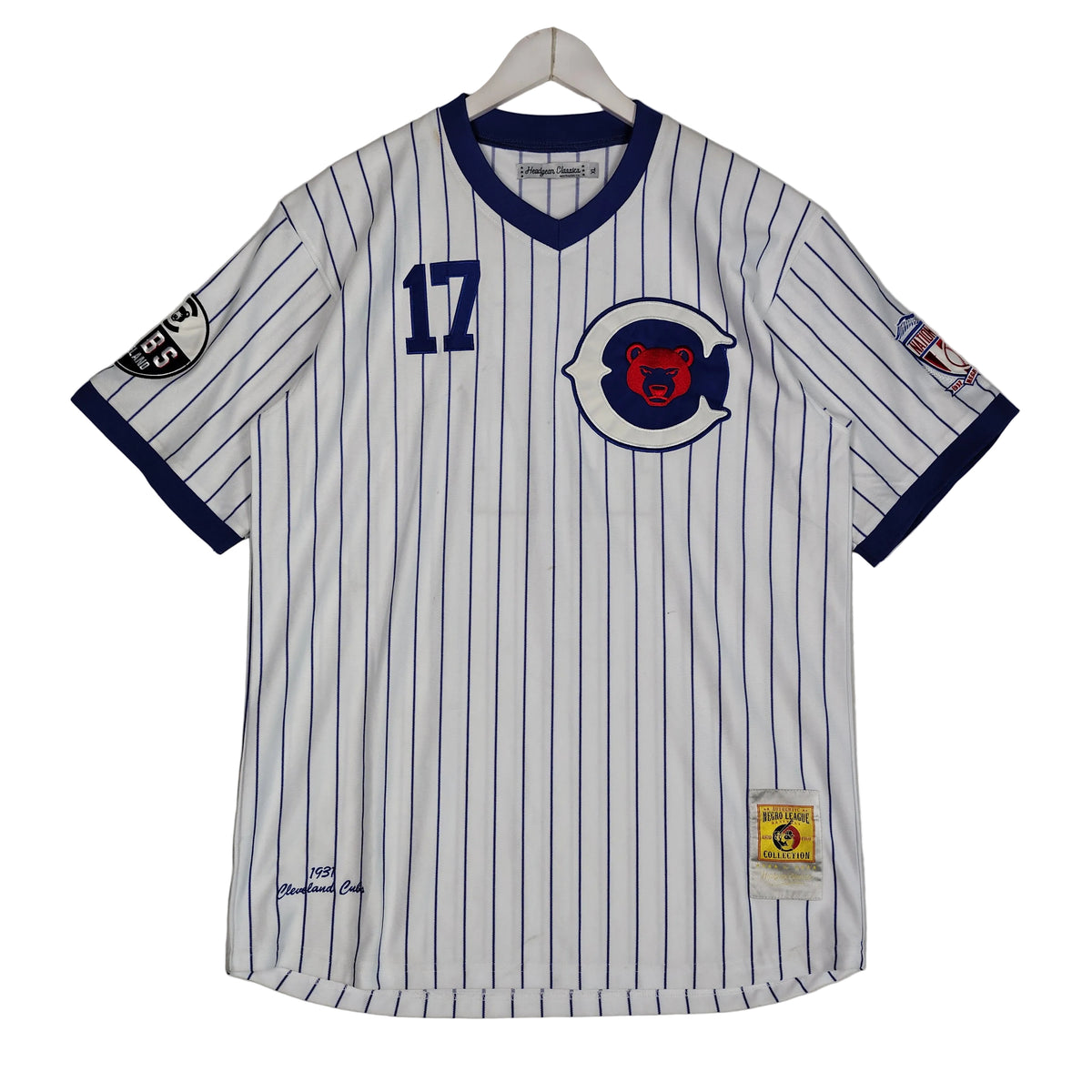 Headgear Classics 1931 Cleveland Cubs #17 Pinstripe Baseball Jersey Men’s XL
