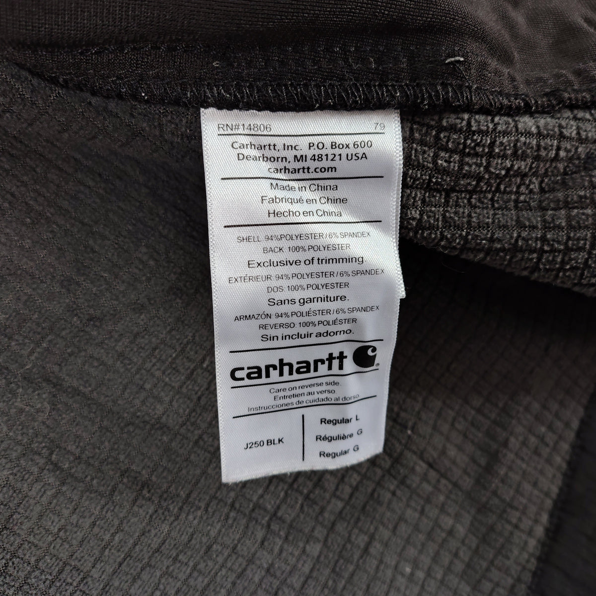 Carhartt J250 Softshell Jacket – Black