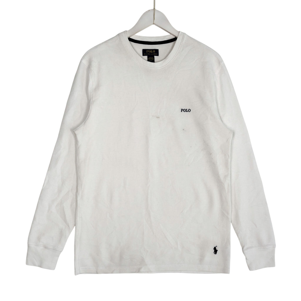 Polo Ralph Lauren White Waffle Knit Thermal Shirt – Men’s Large