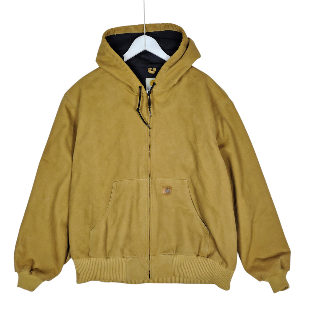 Carhartt J168 CML Camel Hooded Active Jacket – Men’s 2XL Regular