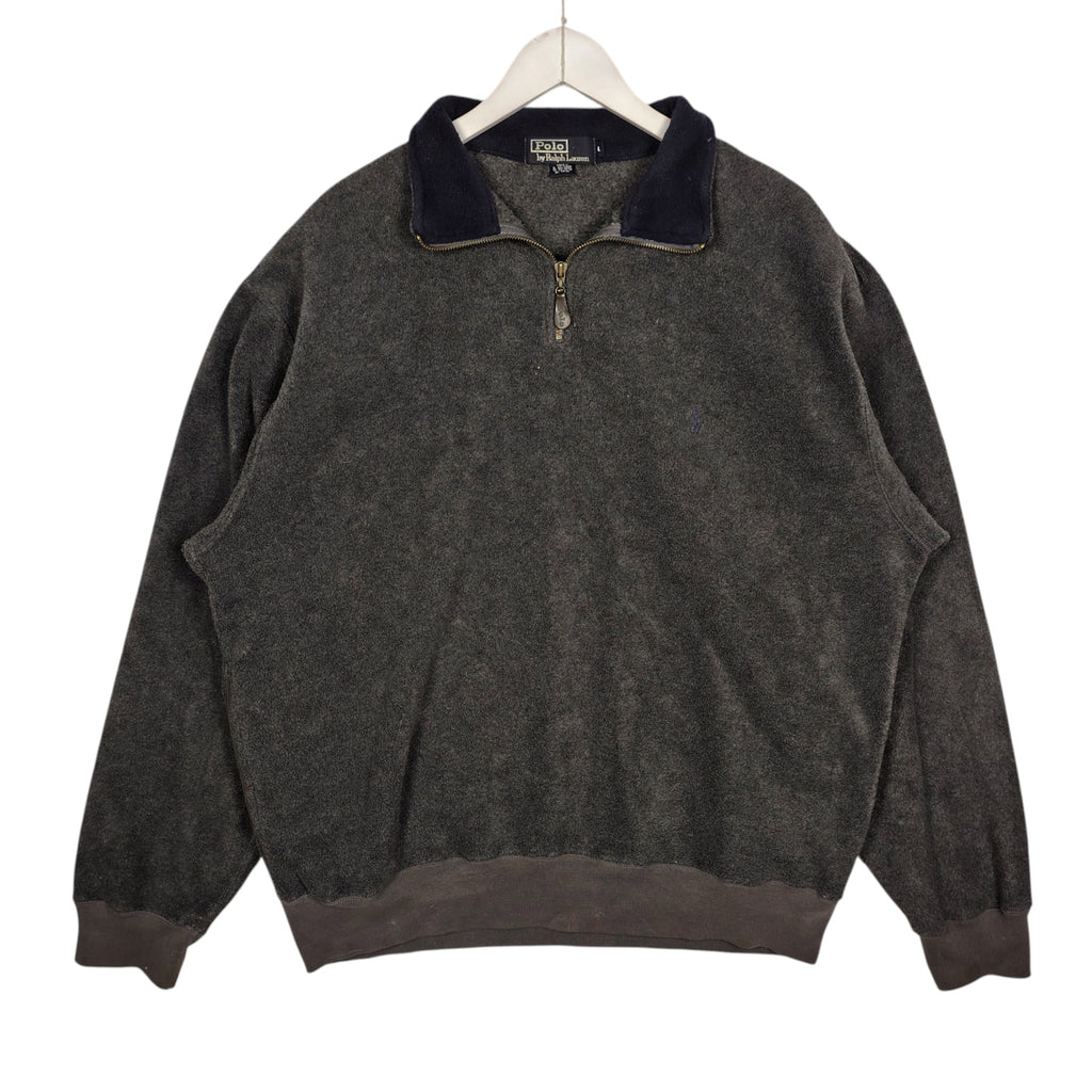Polo Ralph Lauren Charcoal Fleece Quarter-Zip Pullover – Men’s Large
