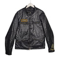 Taurus by Drospo Black Leather Moto Jacket – Sturgis & Harley Patches