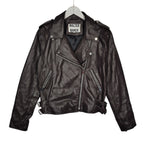 Walter Baker Chocolate Brown Lamb Leather Moto Jacket