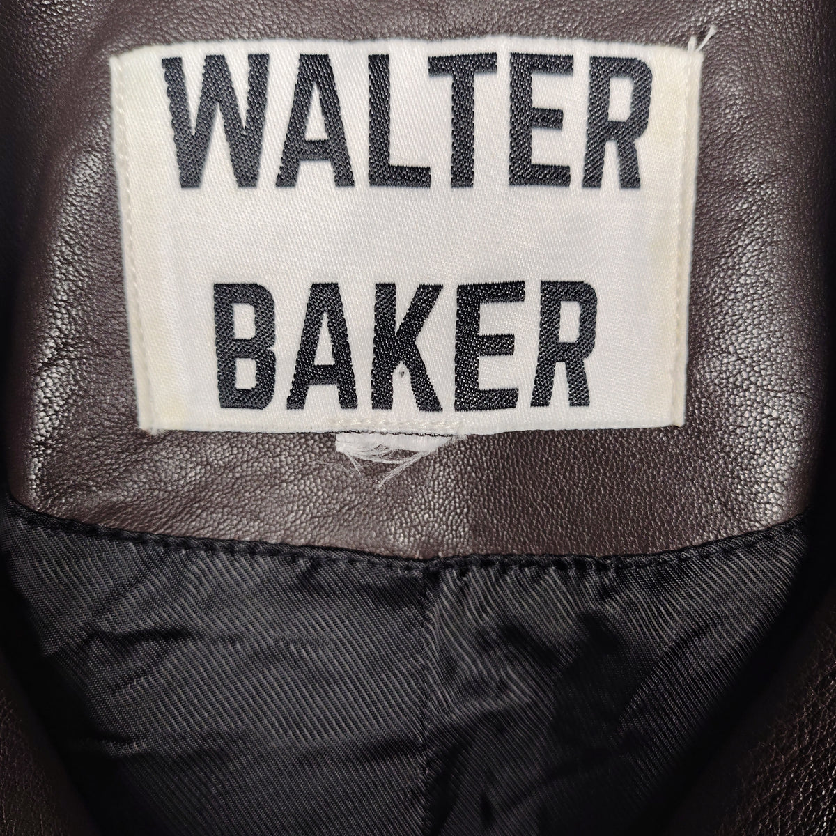 Walter Baker Chocolate Brown Lamb Leather Moto Jacket