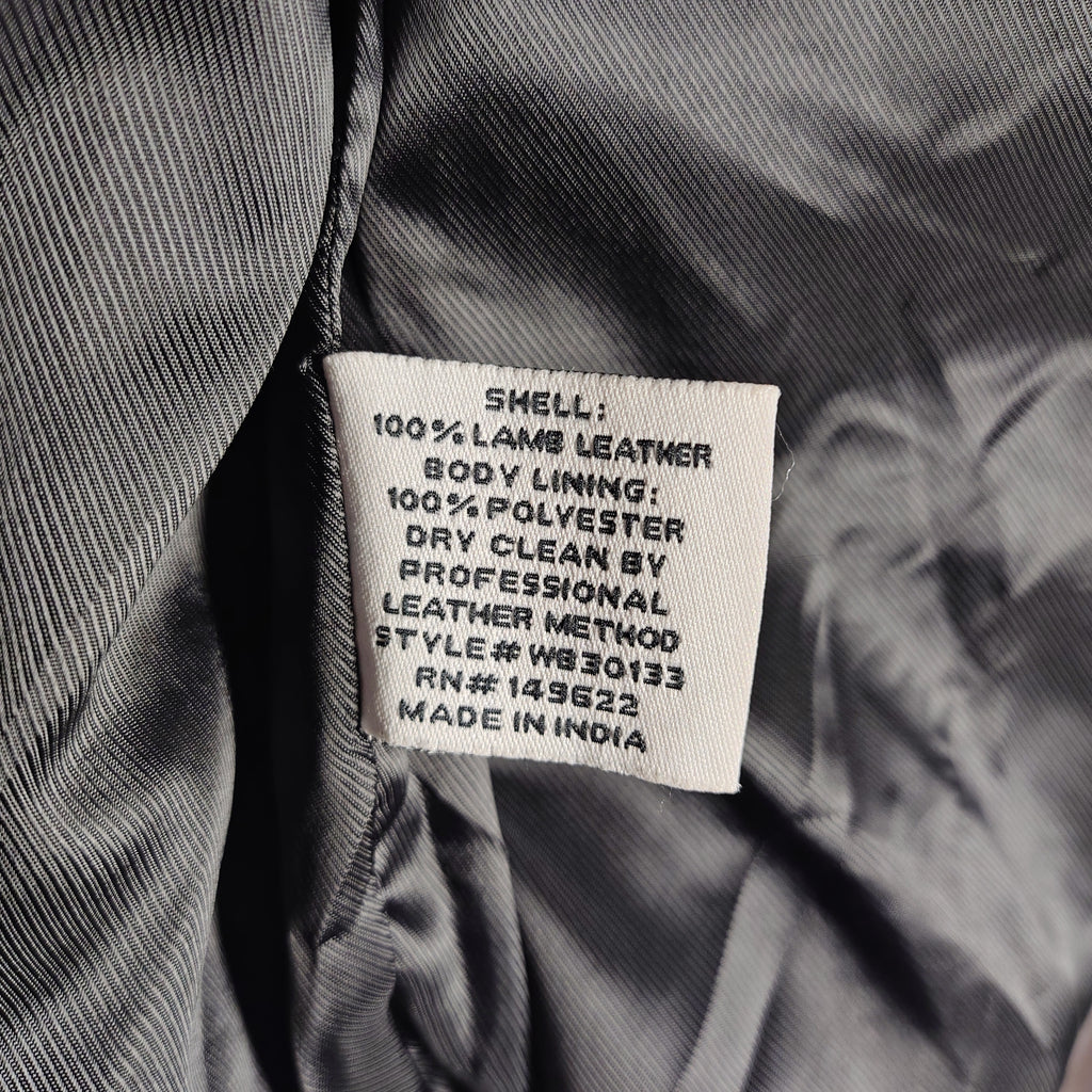 Walter Baker Chocolate Brown Lamb Leather Moto Jacket