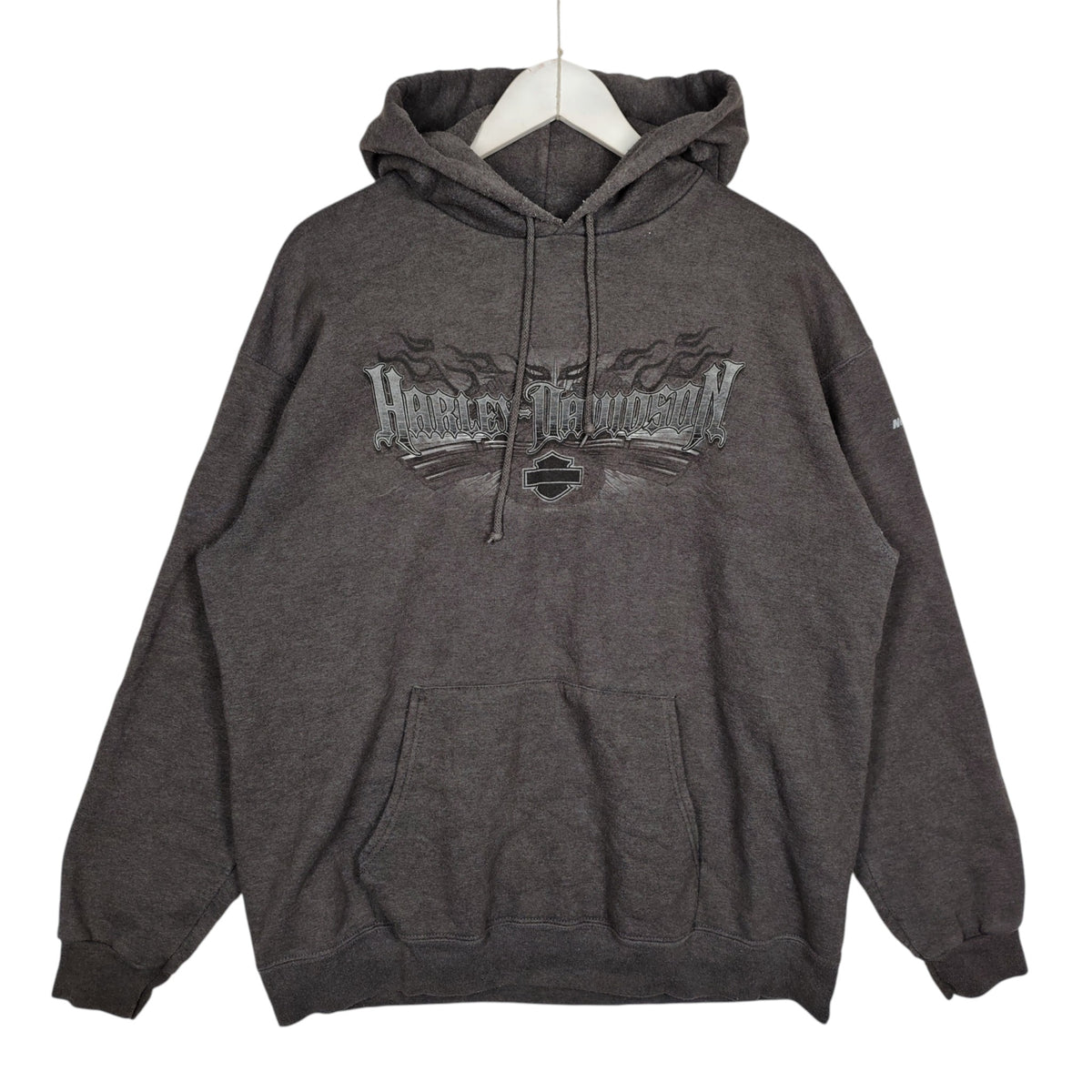 Harley-Davidson Flame Graphic Pullover Hoodie – Charcoal Gray