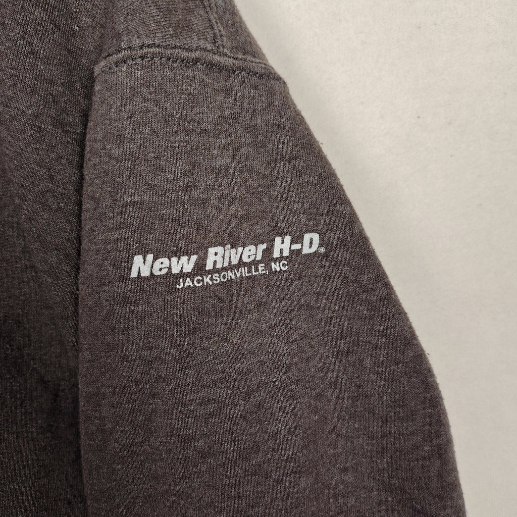 Harley-Davidson Flame Graphic Pullover Hoodie – Charcoal Gray