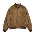 Reed Sportswear Tan Suede Leather Bomber Jacket – Men’s XL