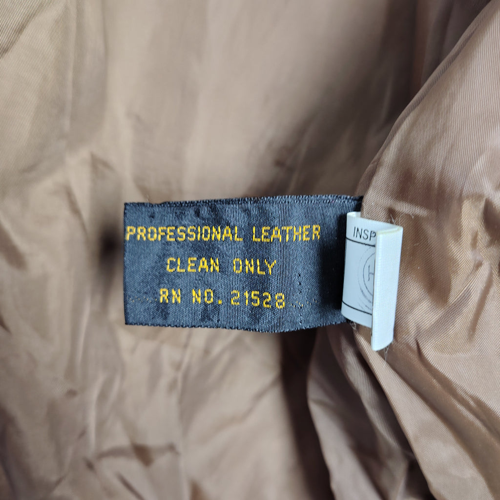 Reed Sportswear Tan Suede Leather Bomber Jacket – Men’s XL