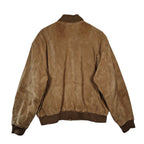 Reed Sportswear Tan Suede Leather Bomber Jacket – Men’s XL