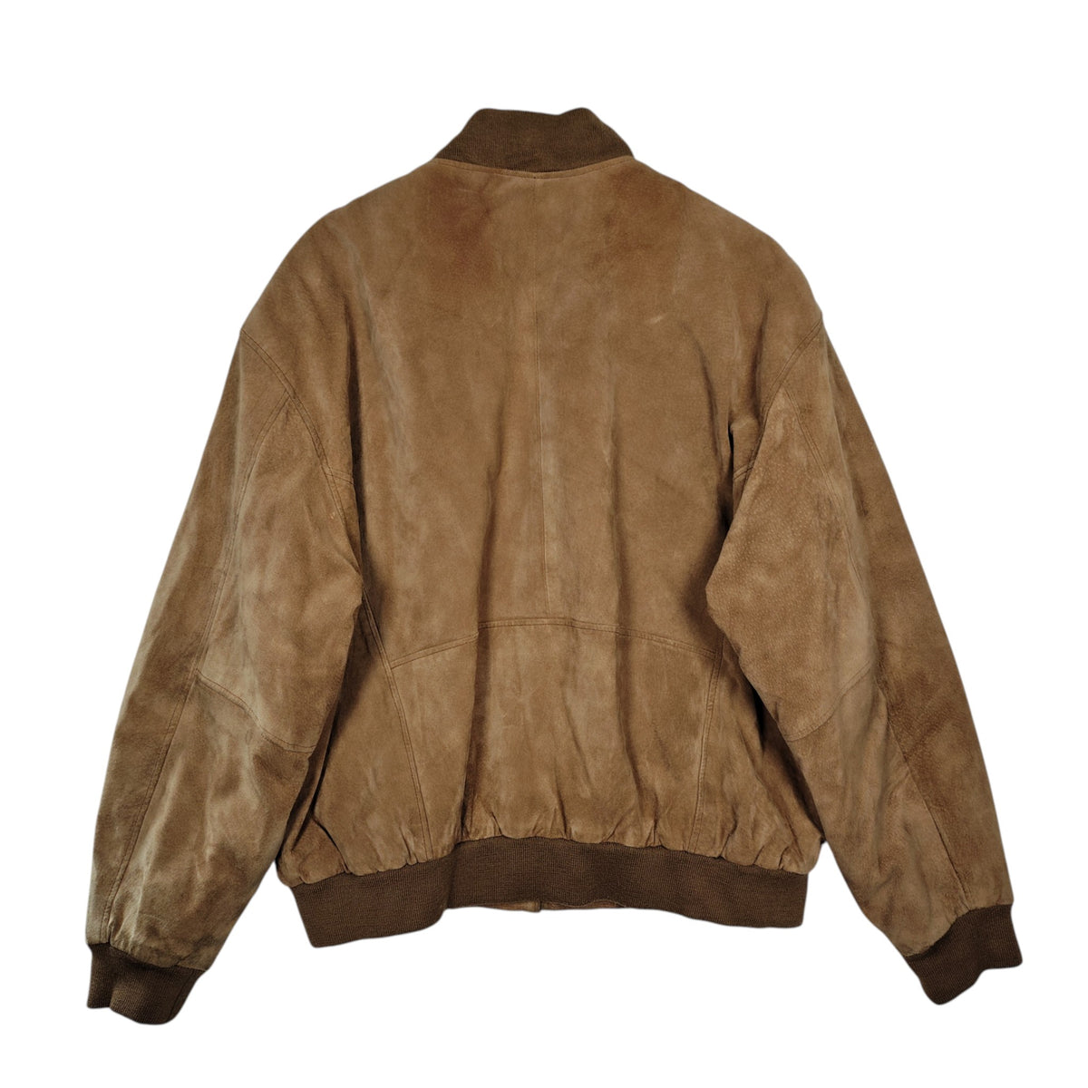 Reed Sportswear Tan Suede Leather Bomber Jacket – Men’s XL