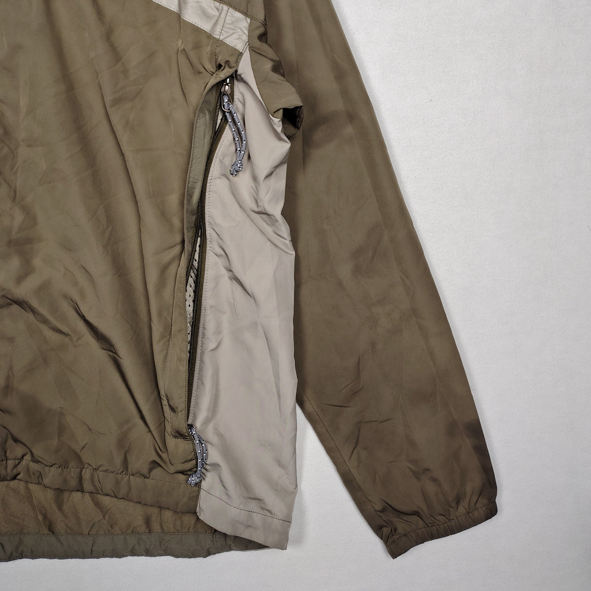 Patagonia Olive & Beige Colorblock Full-Zip Windbreaker – XL