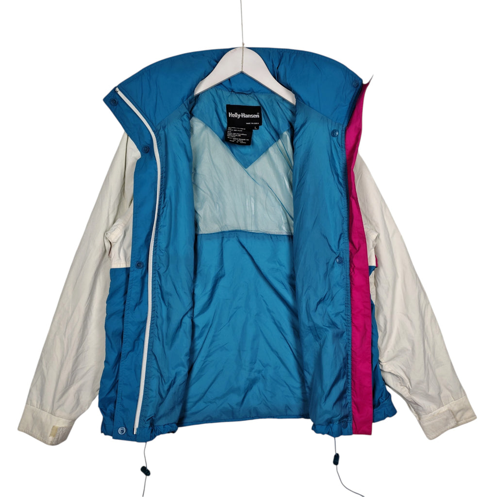Helly Hansen Colorblock Windbreaker Jacket – White, Blue & Pink