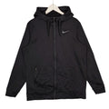 Nike Dri-FIT Black Full-Zip Fleece Hoodie – Men’s Large