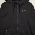 Nike Dri-FIT Black Full-Zip Fleece Hoodie – Men’s Large