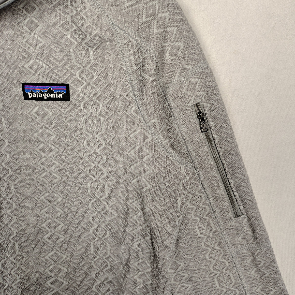 Patagonia Better Sweater Gray Geometric Fleece Jacket – Women’s Medium