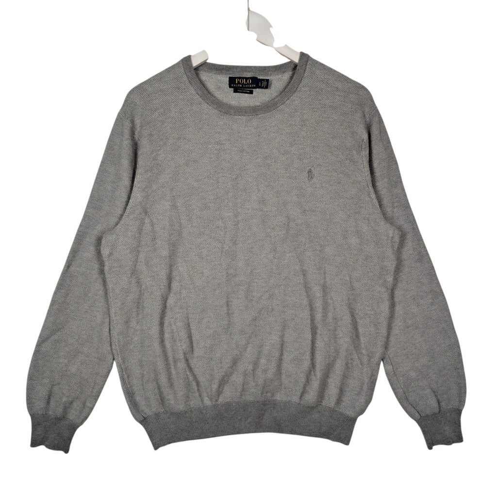 Polo Ralph Lauren Gray Pima Cotton Crewneck Sweater – Men’s Large