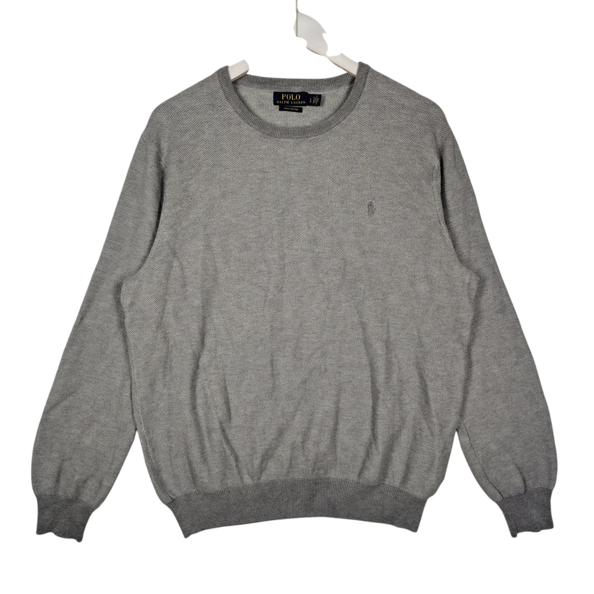 Polo Ralph Lauren Gray Pima Cotton Crewneck Sweater – Men’s Large