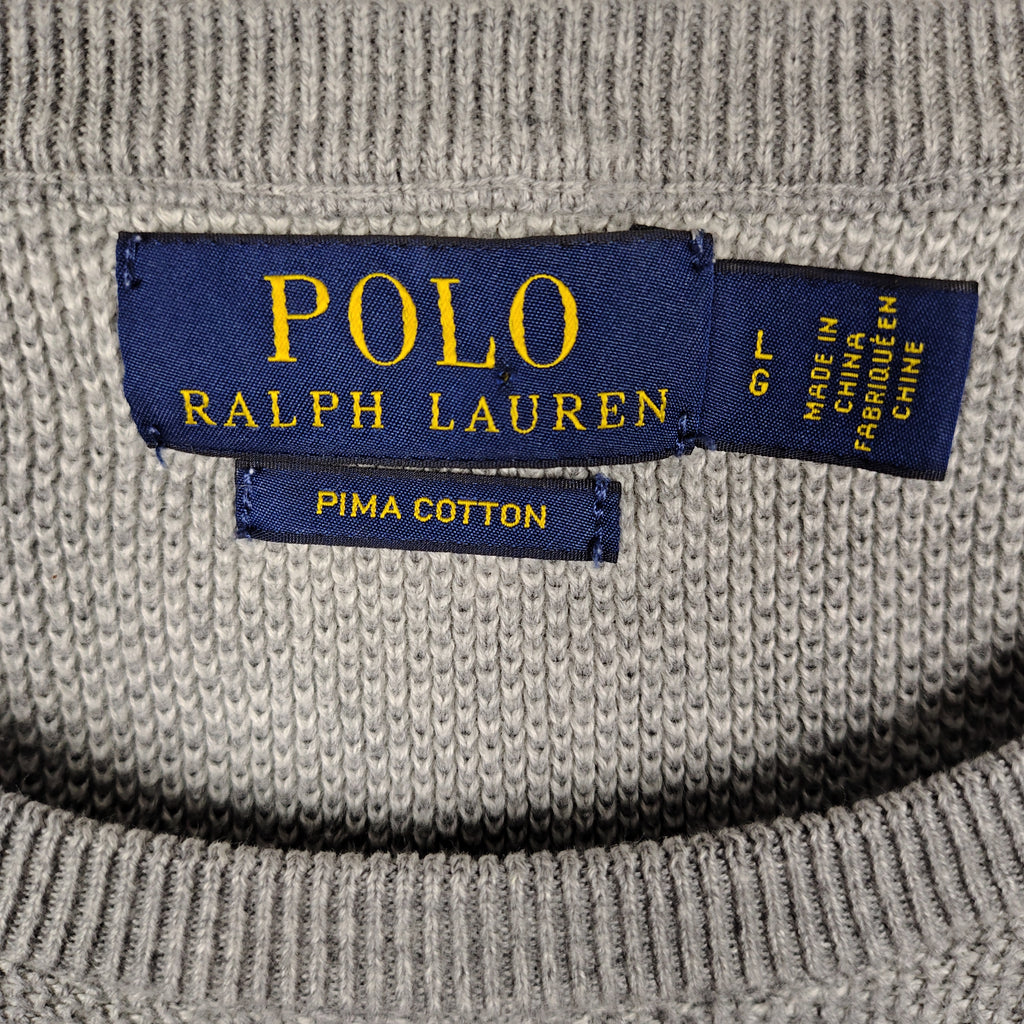 Polo Ralph Lauren Gray Pima Cotton Crewneck Sweater – Men’s Large