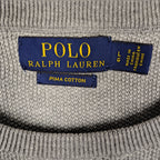 Polo Ralph Lauren Gray Pima Cotton Crewneck Sweater – Men’s Large