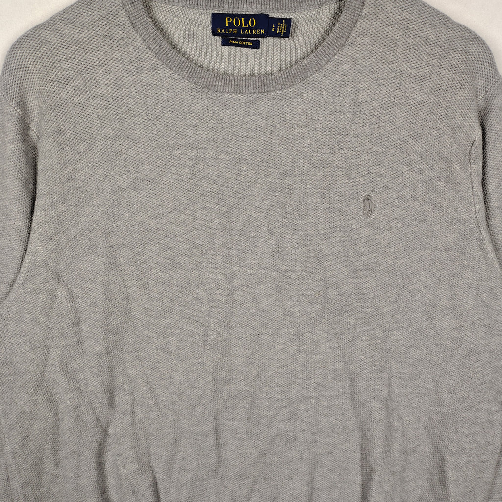 Polo Ralph Lauren Gray Pima Cotton Crewneck Sweater – Men’s Large