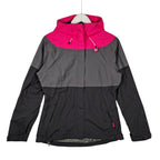 Helly Hansen Pink Gray & Black Hooded Rain Jacket – Women’s Medium