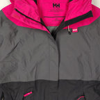 Helly Hansen Pink Gray & Black Hooded Rain Jacket – Women’s Medium