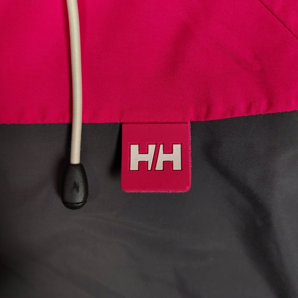 Helly Hansen Pink Gray & Black Hooded Rain Jacket – Women’s Medium