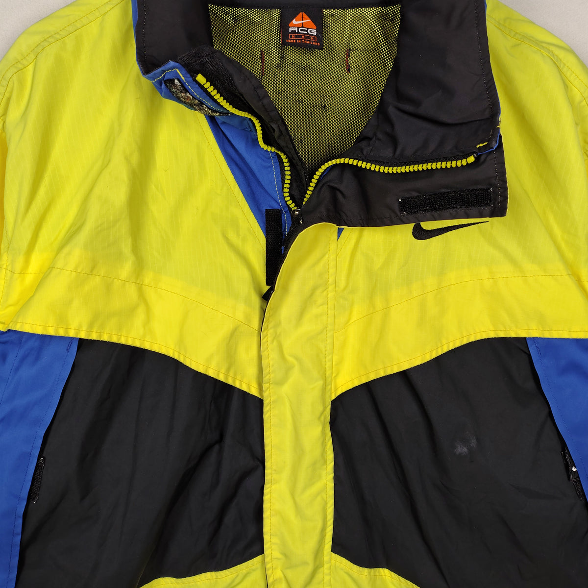 Nike ACG Clima-FIT Hooded Colorblock Jacket – Neon Yellow & Blue