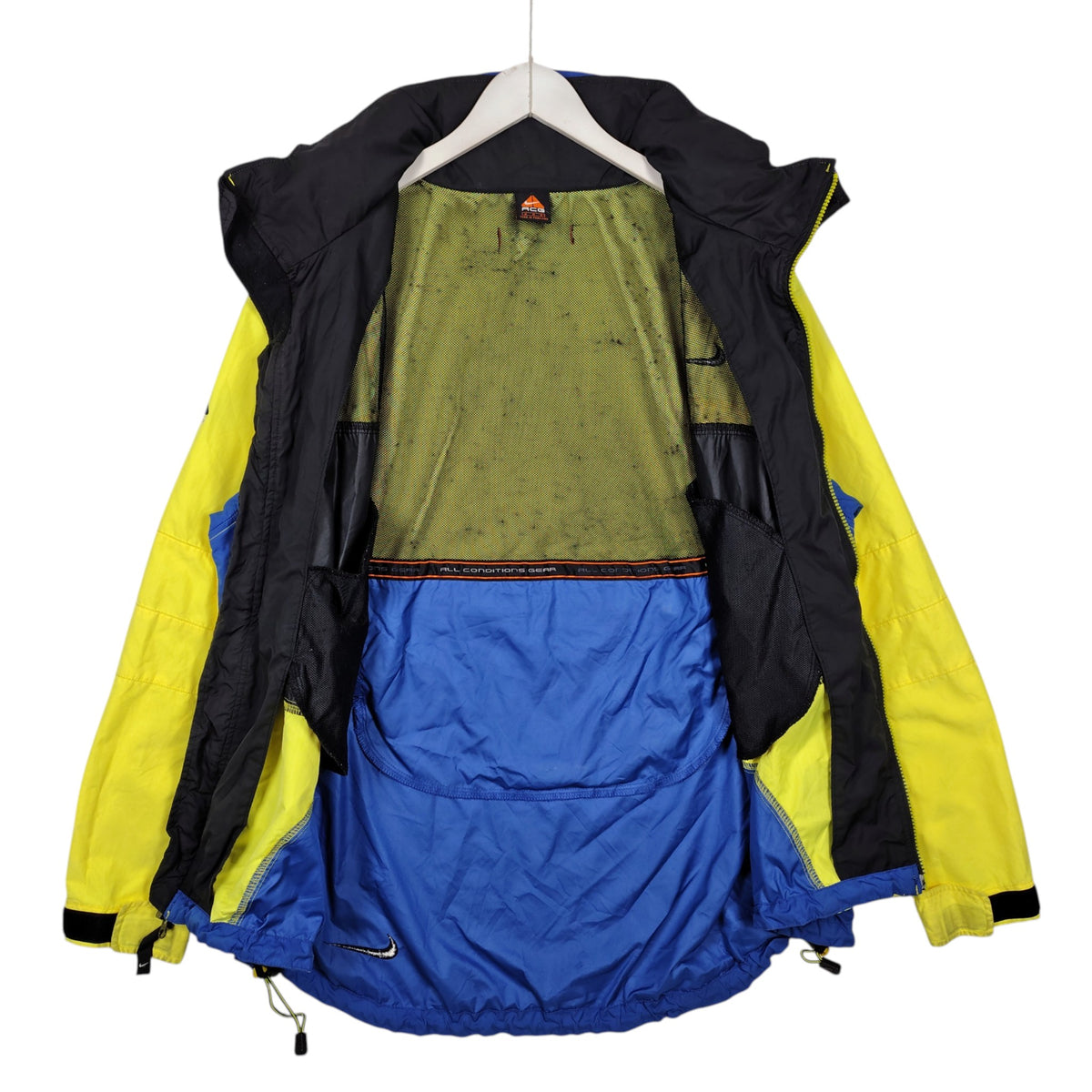 Nike ACG Clima-FIT Hooded Colorblock Jacket – Neon Yellow & Blue