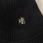 Lauren Ralph Lauren Ribbed Cotton Turtleneck Sweater – Black