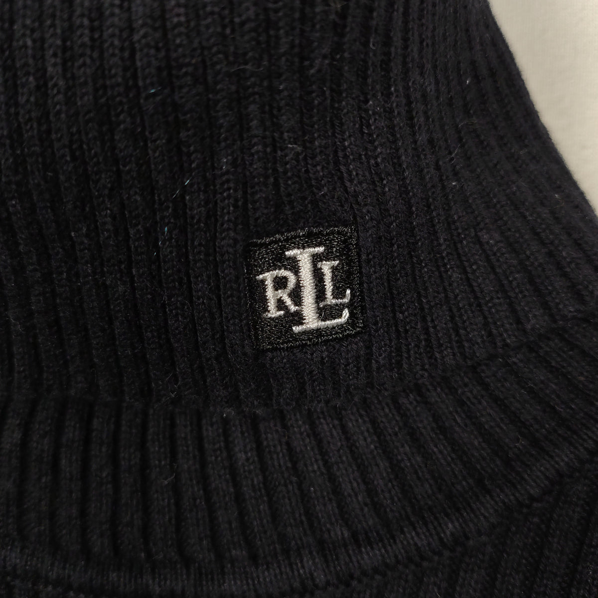 Lauren Ralph Lauren Ribbed Cotton Turtleneck Sweater – Black