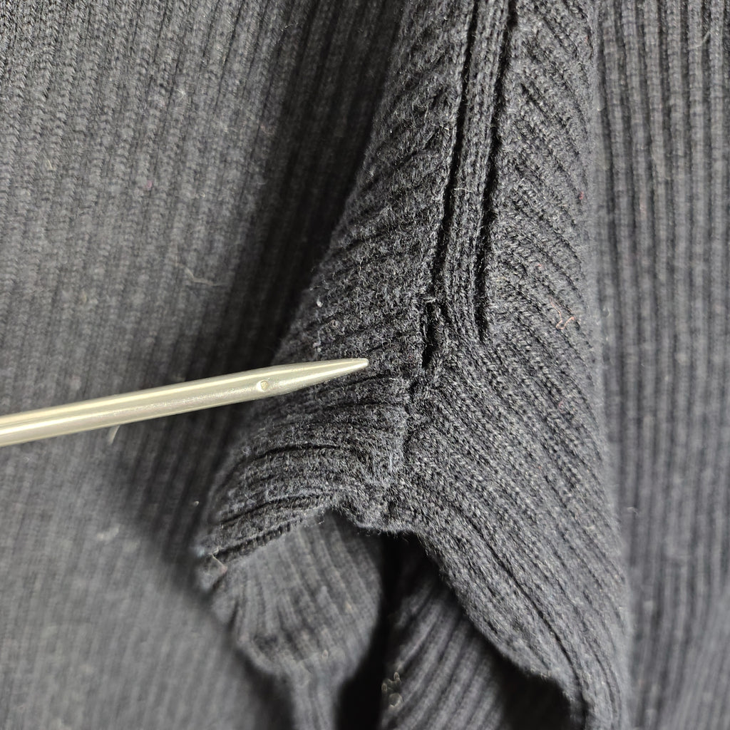 Lauren Ralph Lauren Ribbed Cotton Turtleneck Sweater – Black